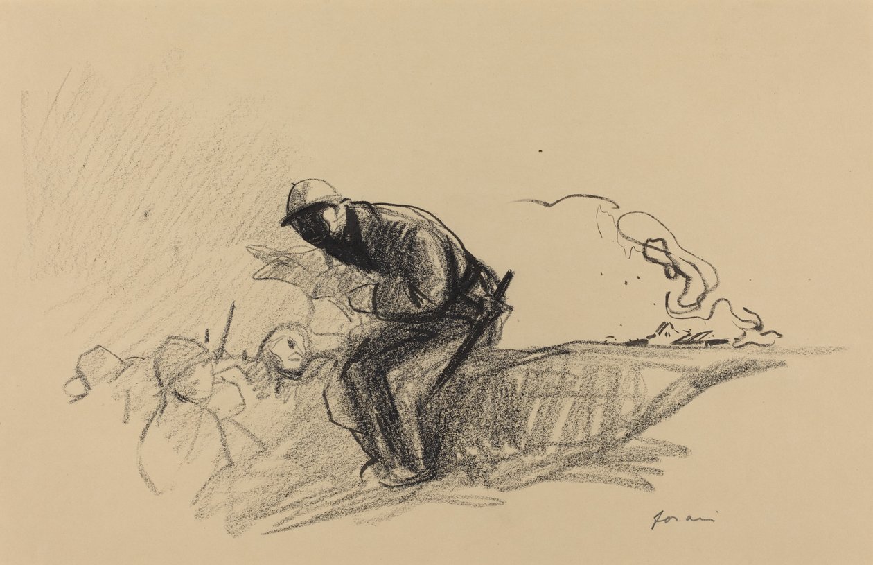 News in the Trenches by Jean-Louis Forain