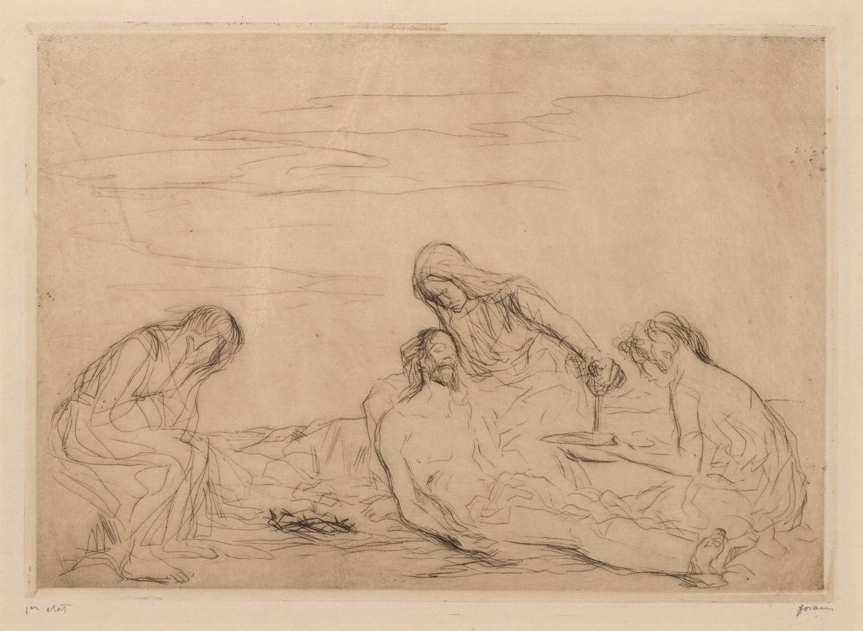 Pietà (third plate) by Jean Louis Forain