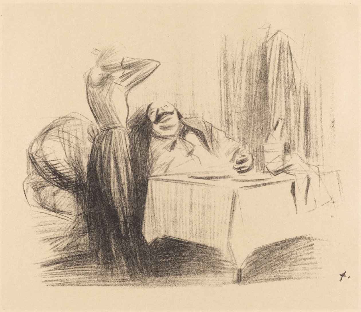 Scene in a Private Room (horizontal plate) by Jean Louis Forain
