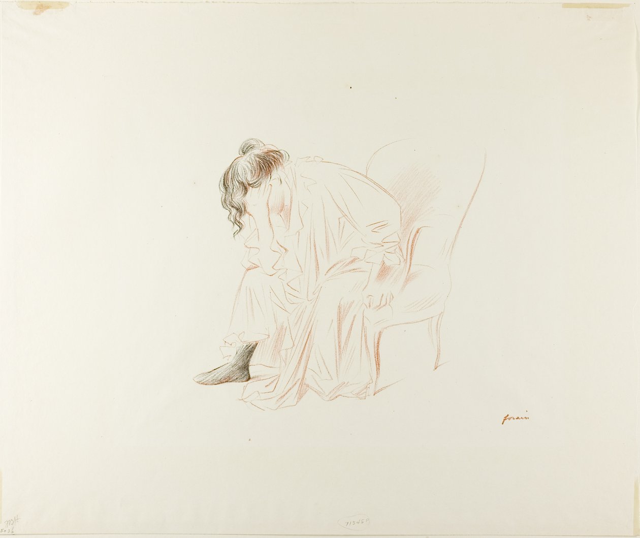 Seated Woman, Head in Right Hand by Jean Louis Forain