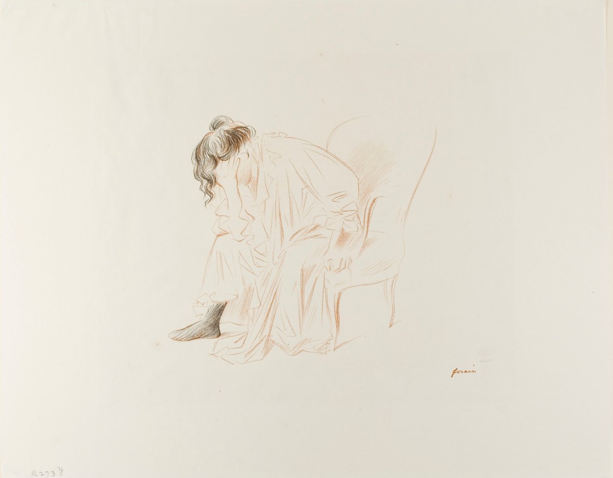 Seated Woman, Head in Right Hand by Jean Louis Forain