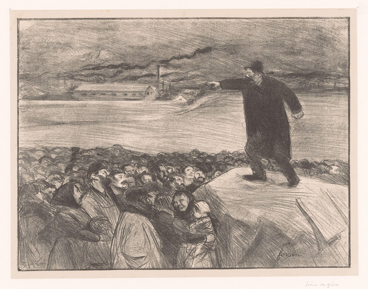 Strike of factory workers by Jean Louis Forain