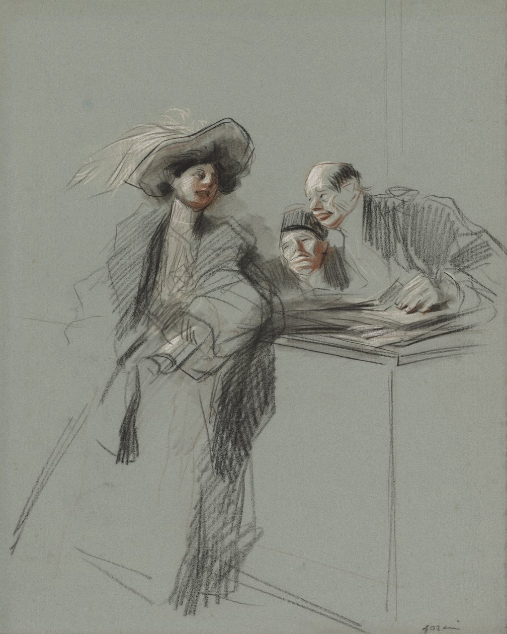 The Client, fourth quarter 1800s or first third 1900s by Jean Louis Forain