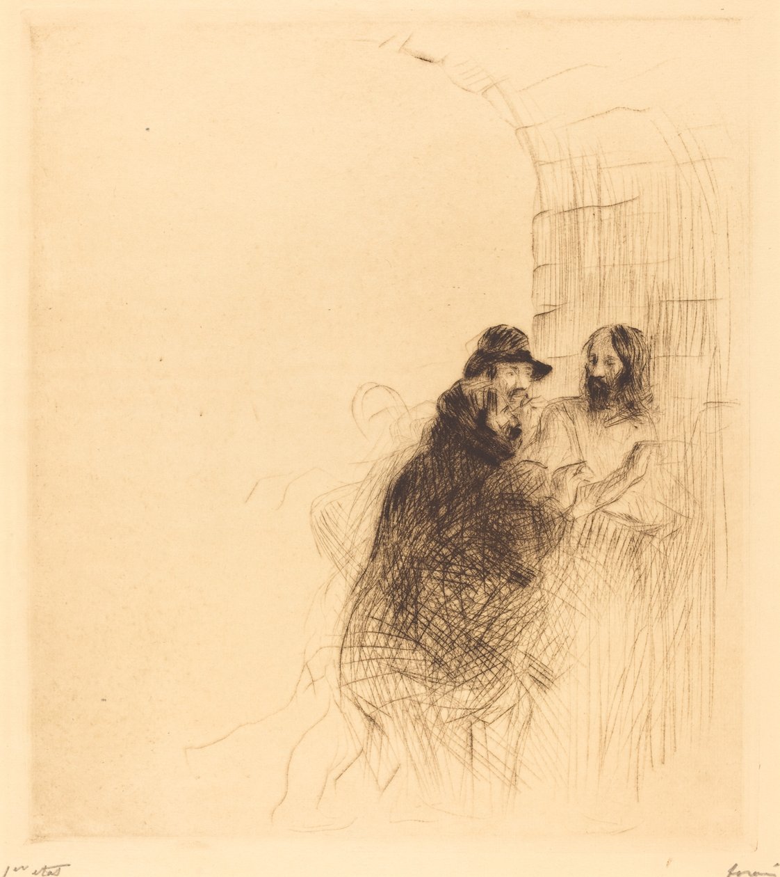 The Meeting under the Arch (second plate) by Jean Louis Forain