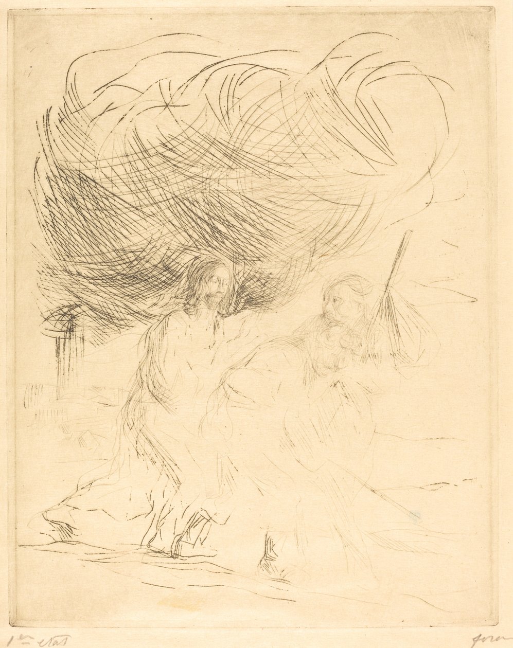 The Road to Emmaus (second plate) by Jean Louis Forain