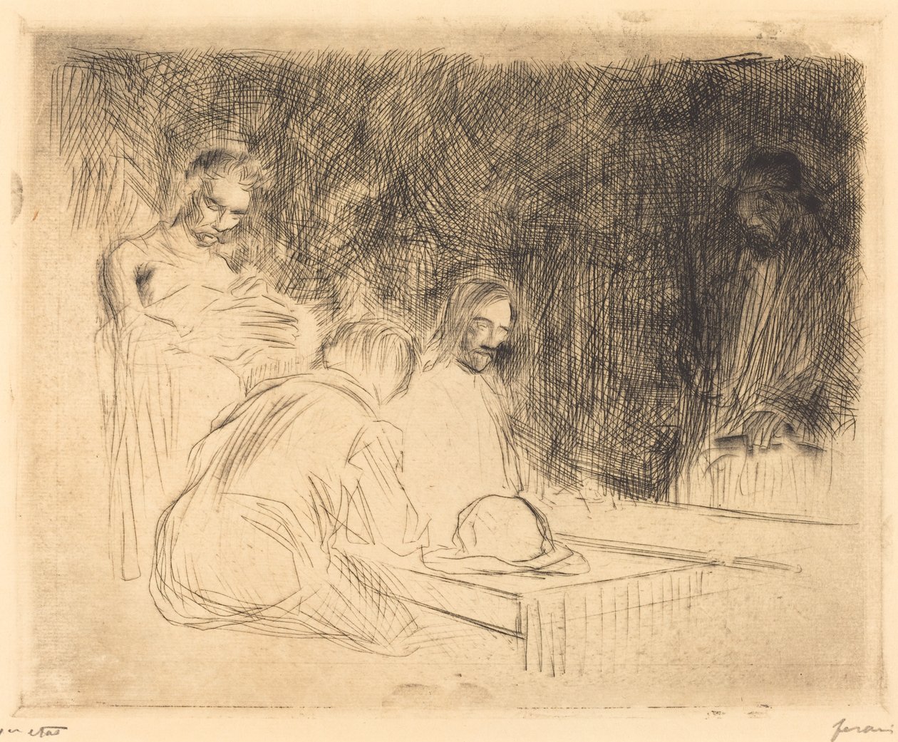The Supper at Emmaus (third plate) by Jean Louis Forain