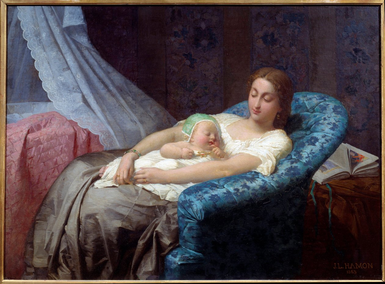The Young Mother by Jean Louis Hamon