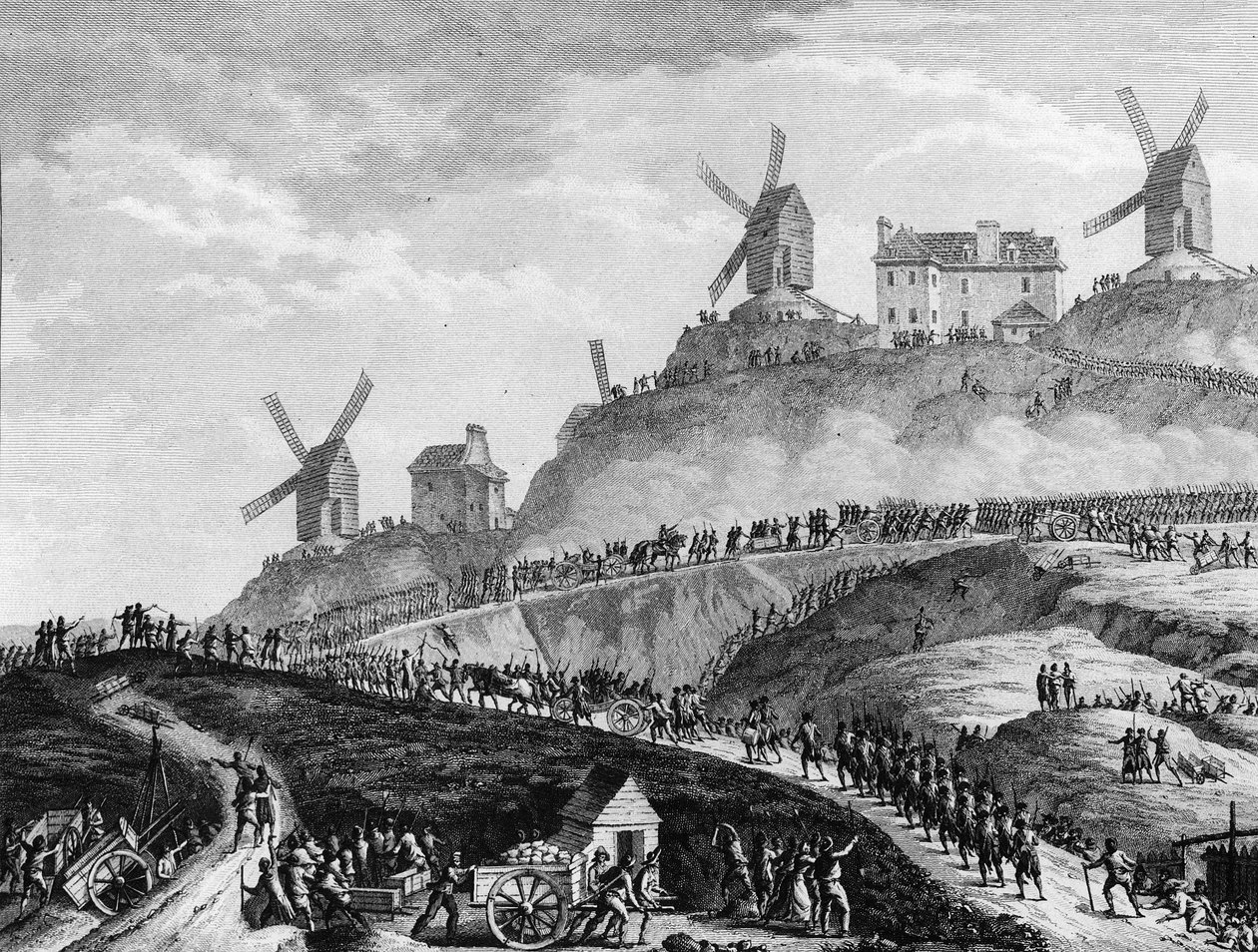 French Revolution: Canons de Paris doors to Montmartre on July 15 by Jean Louis II (after) Prieur