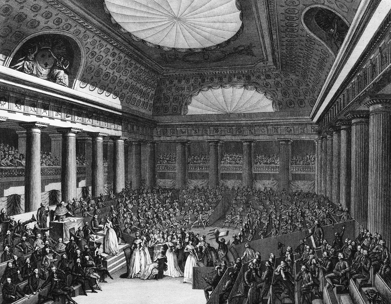 French Revolution: Gift of jewellery made by ladies artists to the National Assembly on September 7 by Jean Louis II (after) Prieur