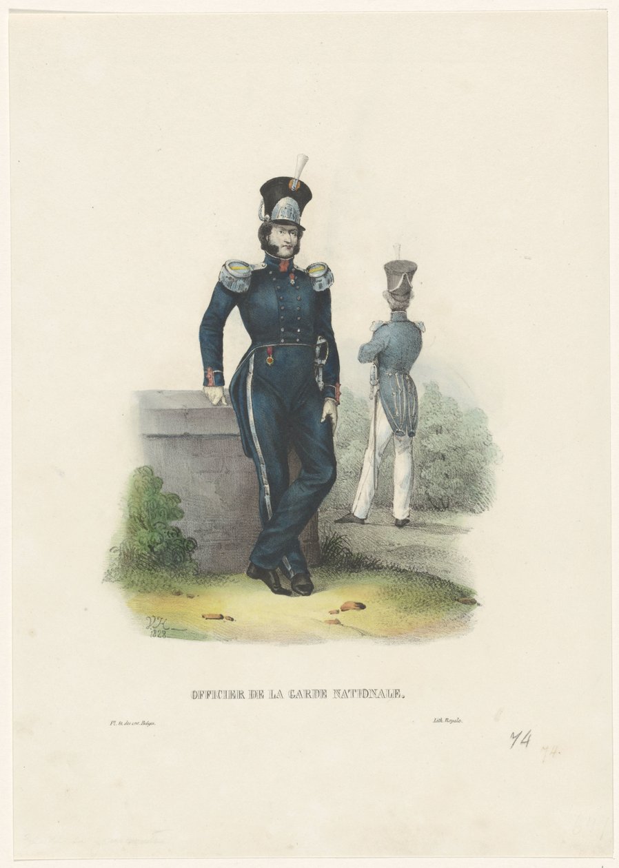 Officer of the National Guard, 1828 by Jean Louis Van Hemelryck