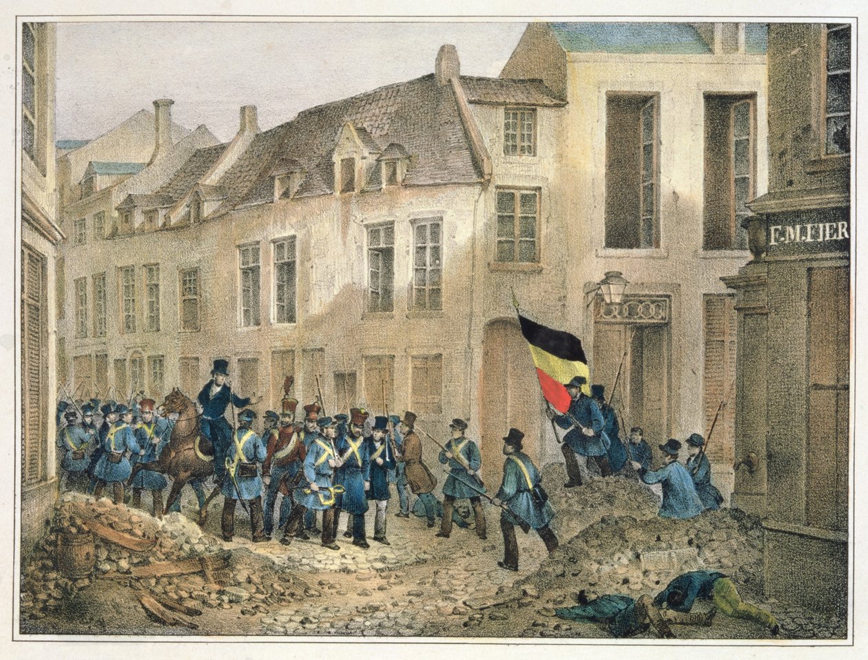 The Rue de Louvain, Brussels by Jean Louis Van Hemelryck
