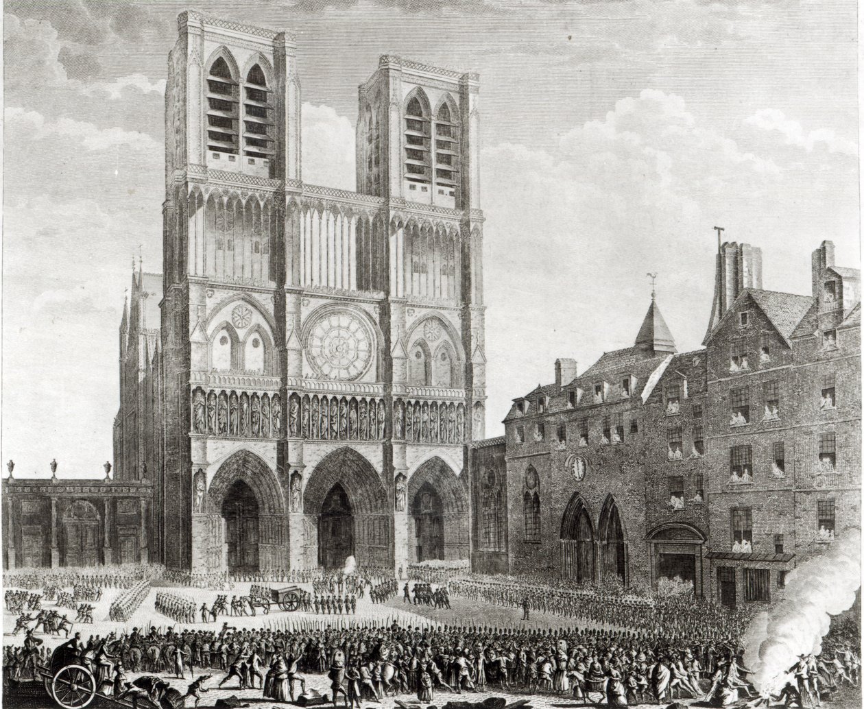 Thomas de Mahy (1744-90) Marquis of Favras Making Honourable Amends Before Notre-Dame, Engraved by Pierre Gabriel Berthault (1737-1831) by Jean Louis the Younger Prieur