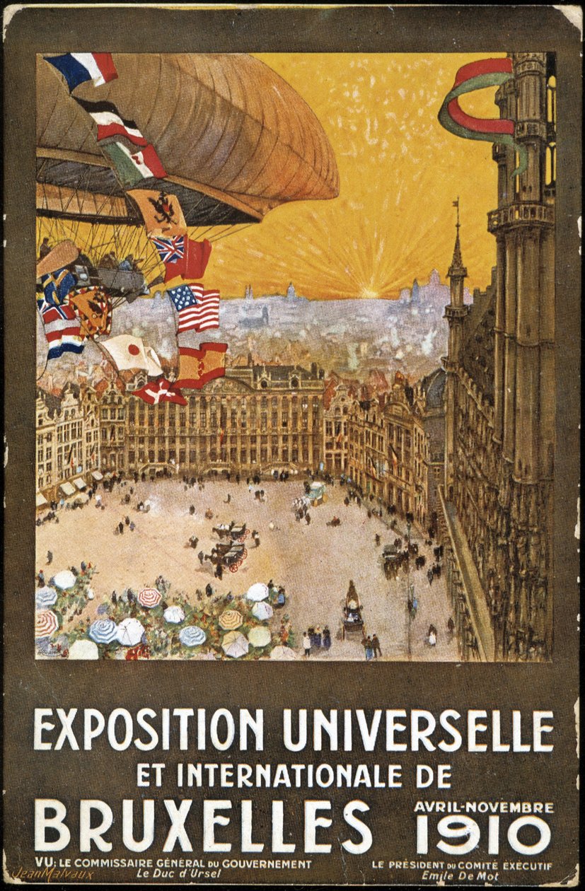 World and International Exhibition in Brussels, poster by Jean Malvaux by Jean Malvaux