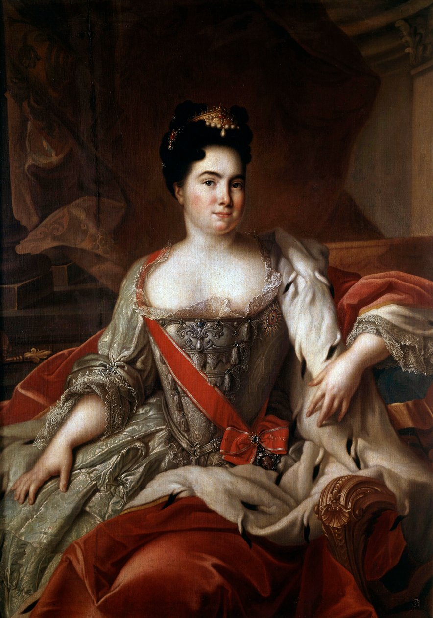 Portrait of the Russian Empress Catherine I (1684-1727), wife of Peter the Great by Jean Marc Nattier