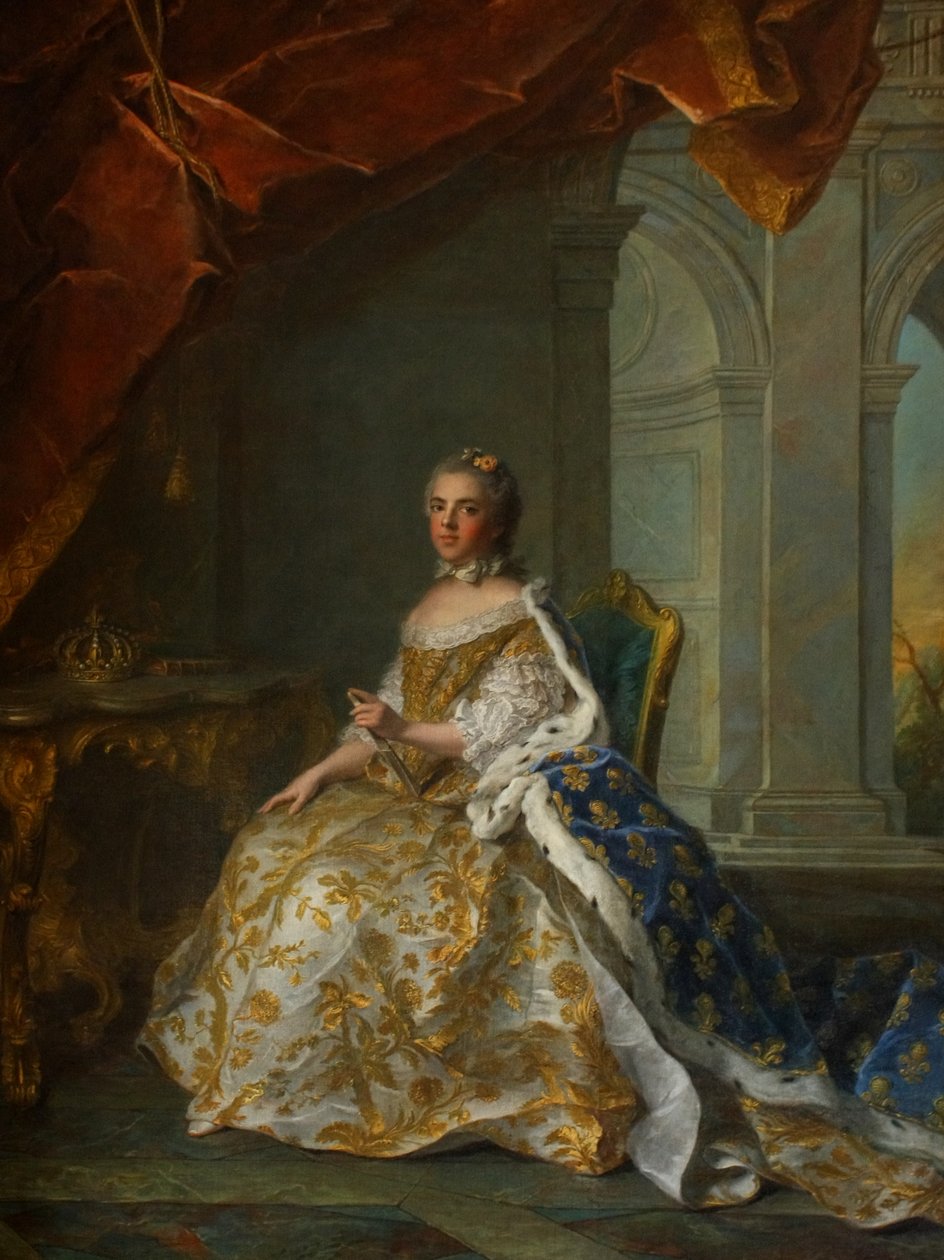 Posthumous portrait of Louise Elisabeth of France (1727-1759), Duchess of Parma, in court dress by Jean Marc Nattier