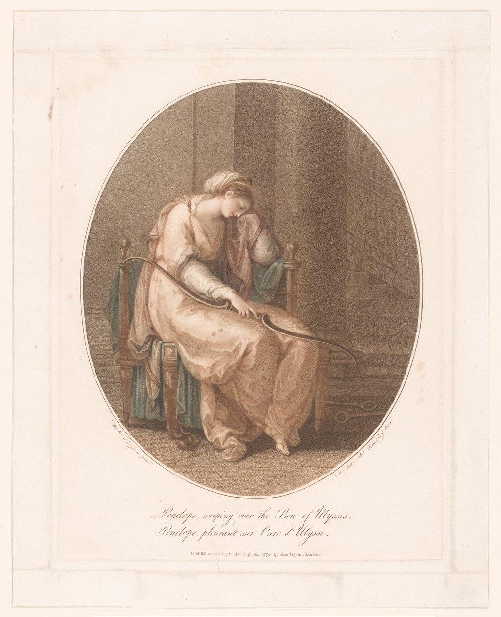 Penelope Weeping with the Bow of Odysseus in Her Hand by Jean Marie Delattre