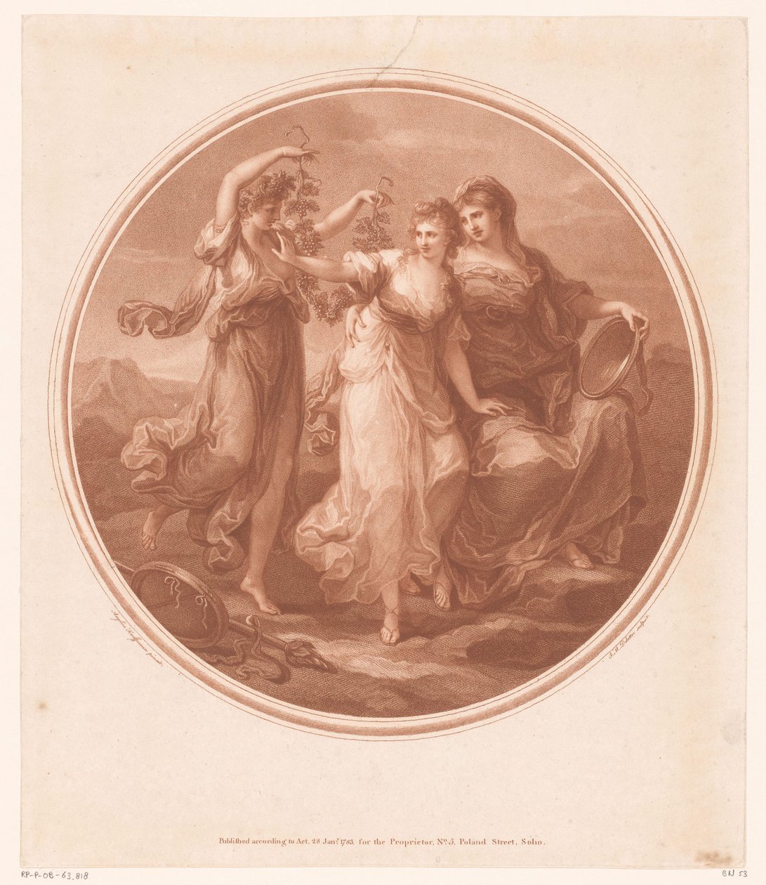 Beauty (Bellezza) Advised by Prudence (Prudentia), Rejects the Temptations of Folly (Pazzia) by Jean Marie Delattre