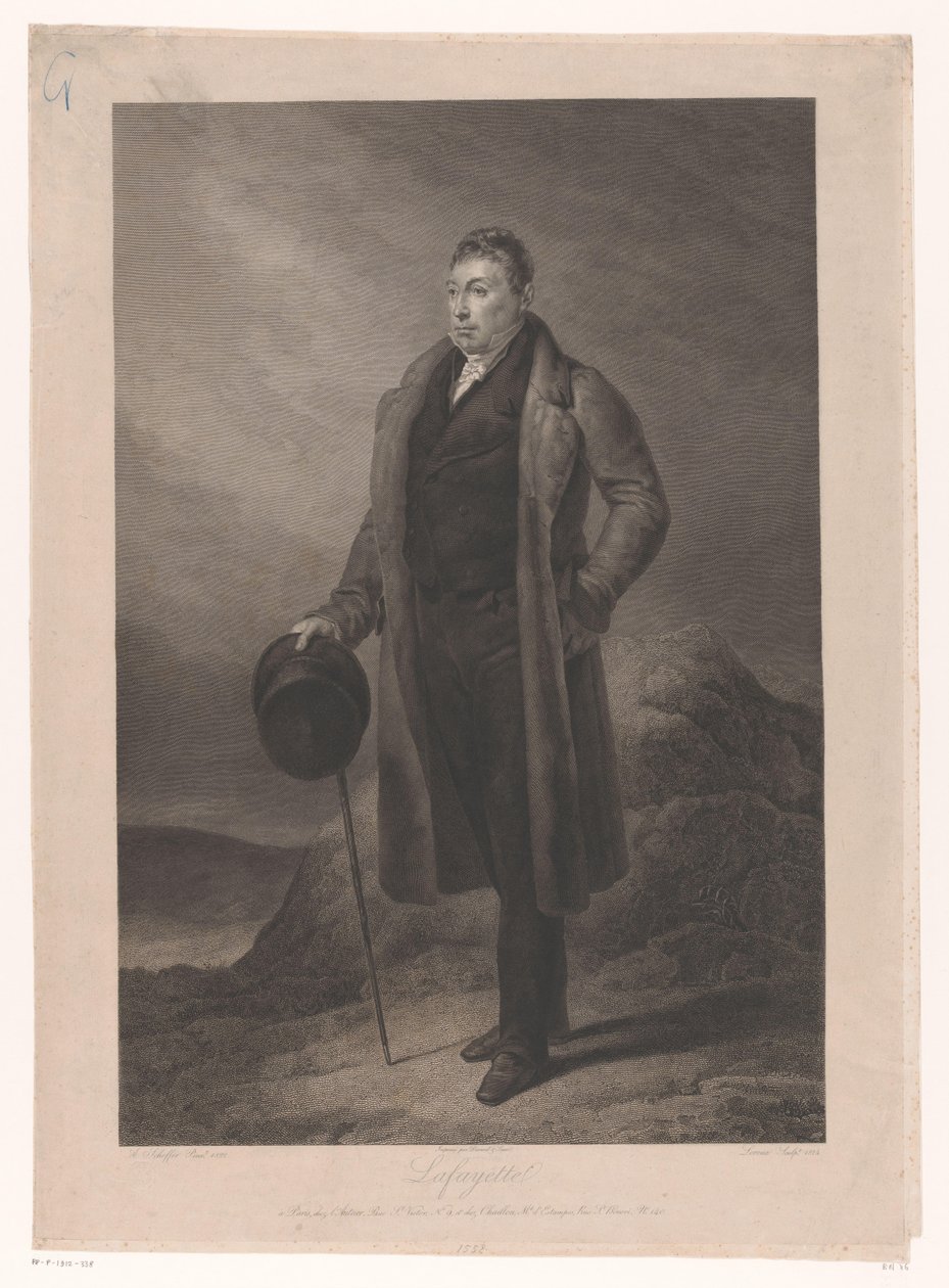 Portrait of Gilbert du Motier, Marquis de Lafayette by Jean Marie Leroux