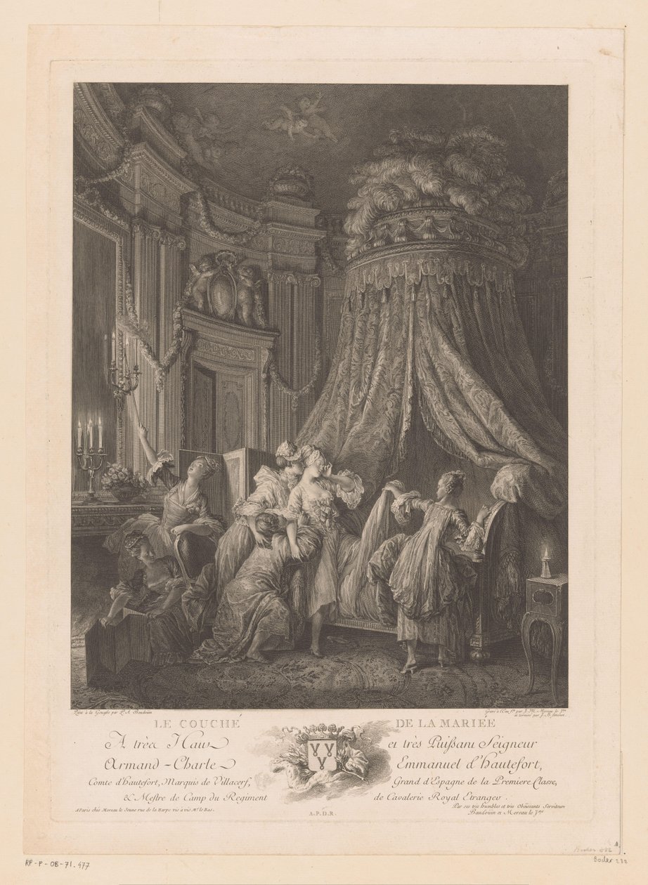Young Woman Carried to Her Bed by Jean Michel Moreau