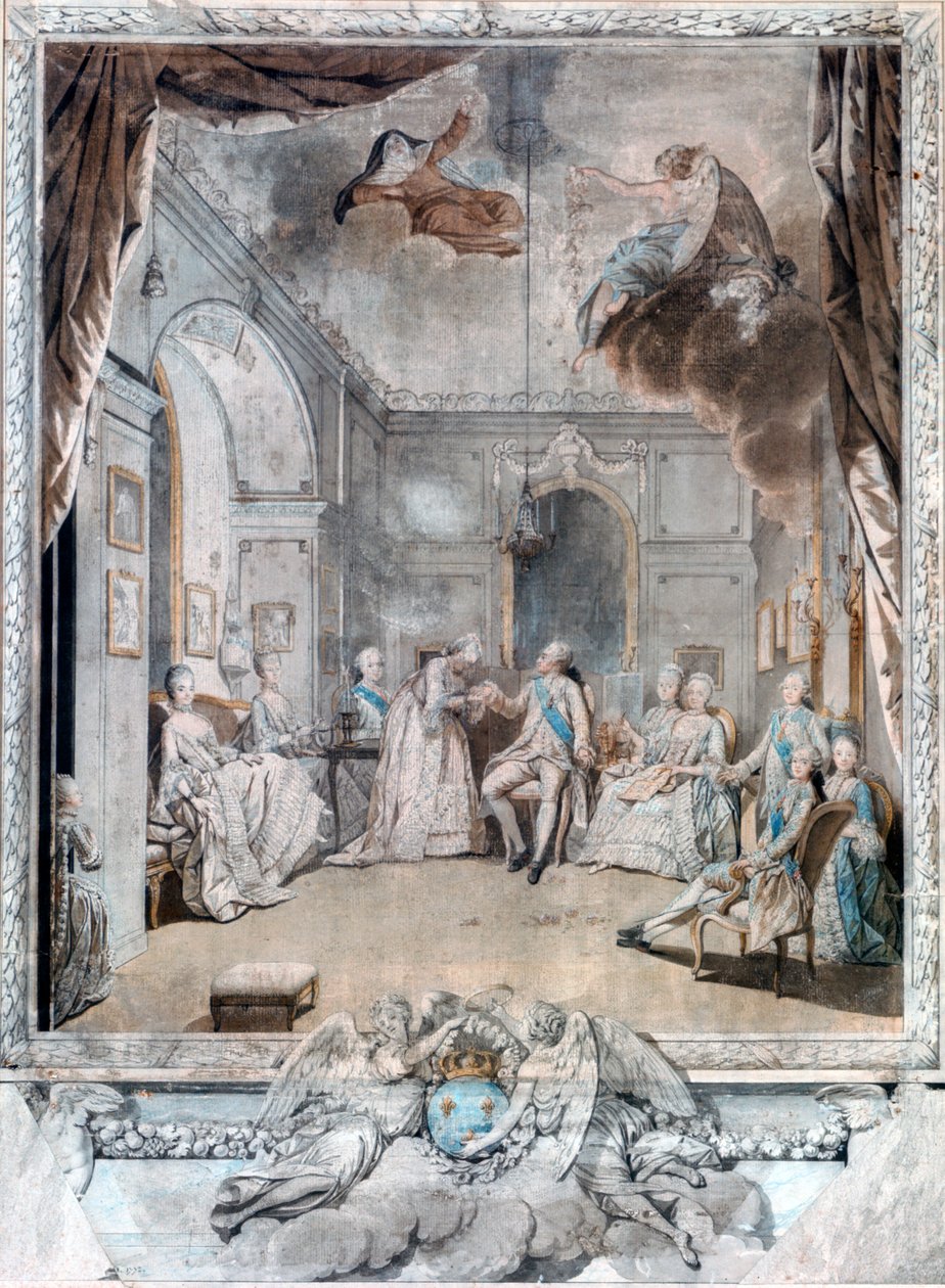 Mme Louise Saying Good-bye to her Son by Jean Michel the Younger Moreau