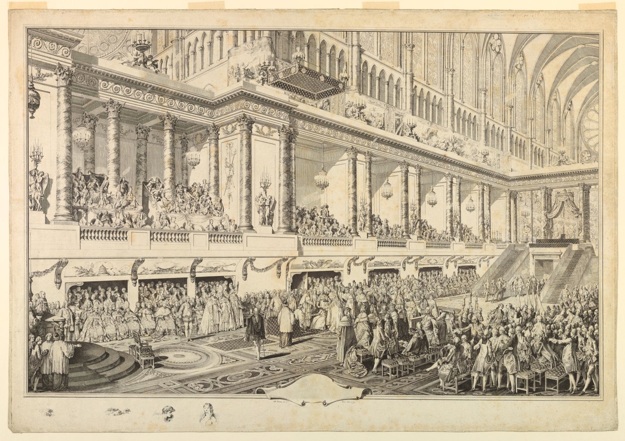 Louis XVI of France Taking the Oath at His Coronation by Jean Michel Moreau le Jeune