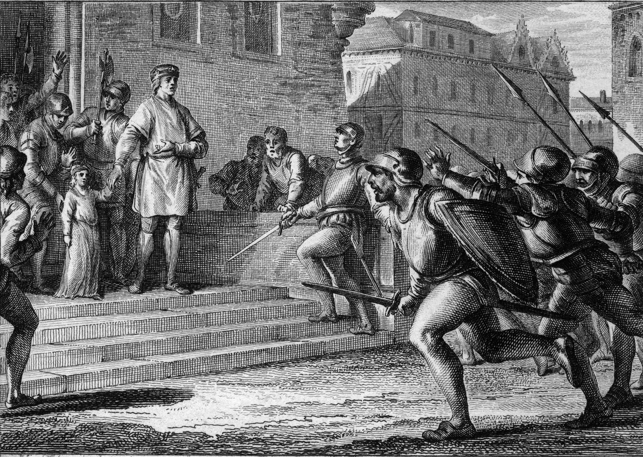 Popular revolt in Rouen, Normandy, 943: Louis IV d