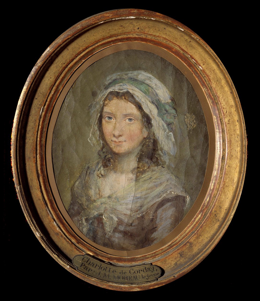 Portrait of Charlotte Corday by Jean Michel the Younger Moreau