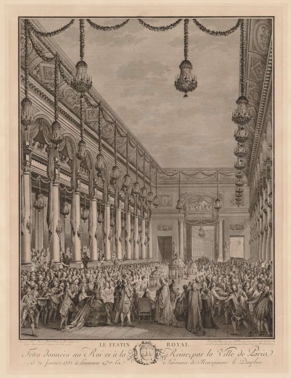 The Royal Banquet by Jean Michel the Younger Moreau