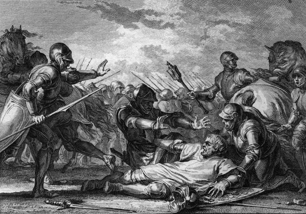 The insurrection of Robert Courteheuse against his father, William the Conqueror by Jean Michel the Younger Moreau
