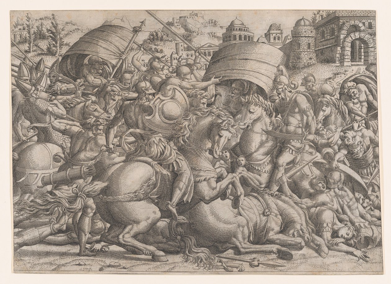 Battle Before Troy, 1535-55 by Jean Mignon