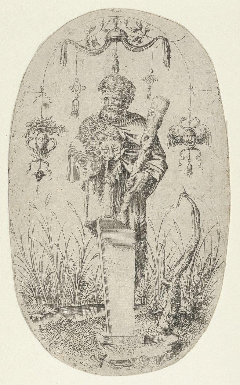 Hercules With His Club by Jean Mignon