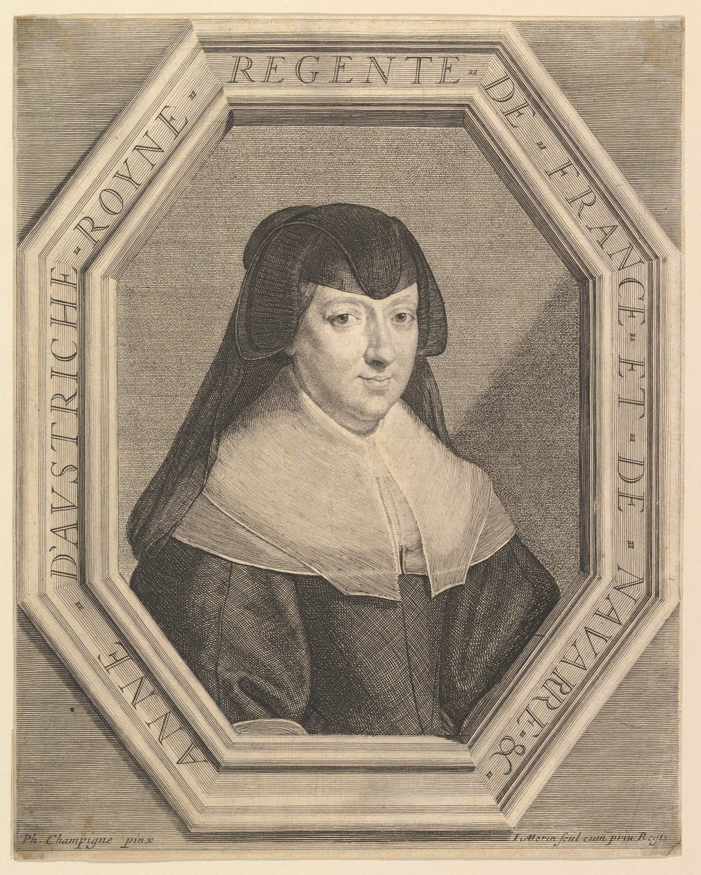 Anne of Austria, Queen of France, in Mourning Dress by Jean Morin