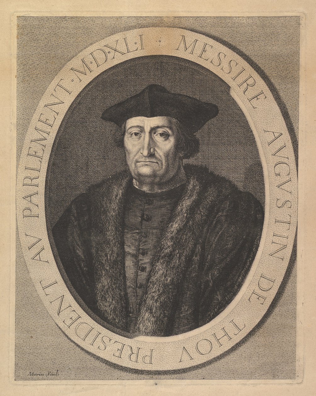 Augustin de Thou, President at Parliament by Jean Morin