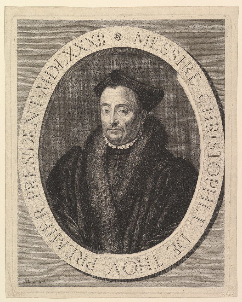 Christophe de Thou, First President of the Parliament by Jean Morin