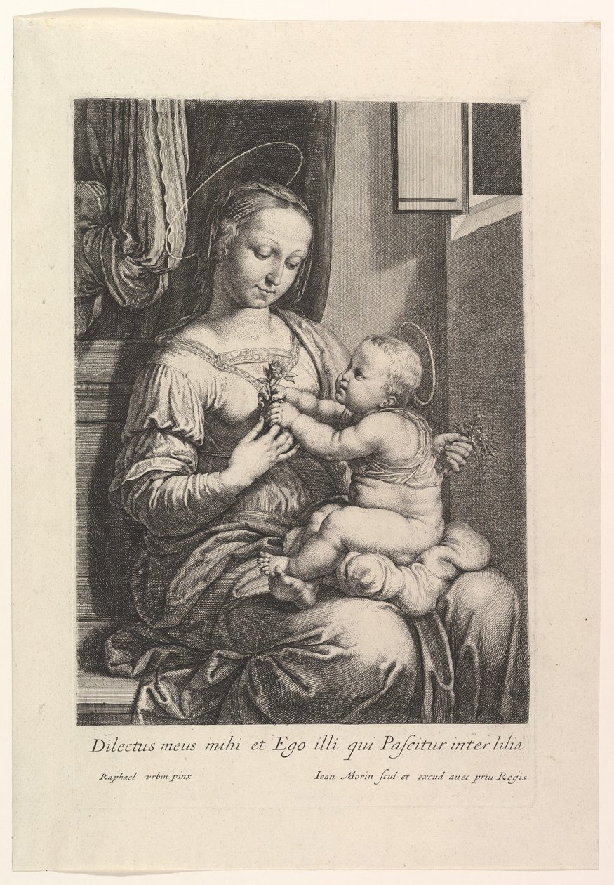 The Virgin and Child with a Rose by Jean Morin