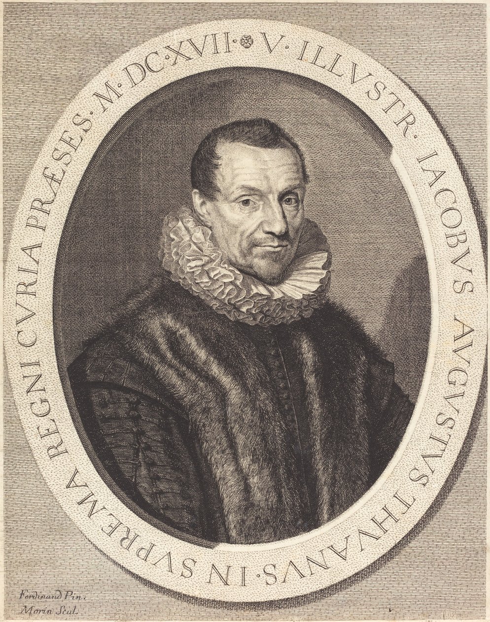 Jacques Auguste de Thou by Jean Morin after Louis Elle I