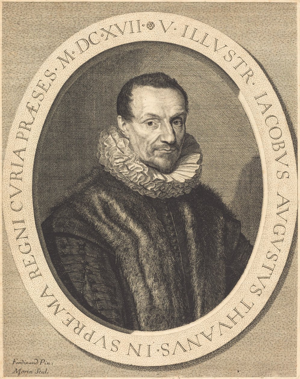 Jacques Auguste de Thou by Jean Morin after Louis Elle I