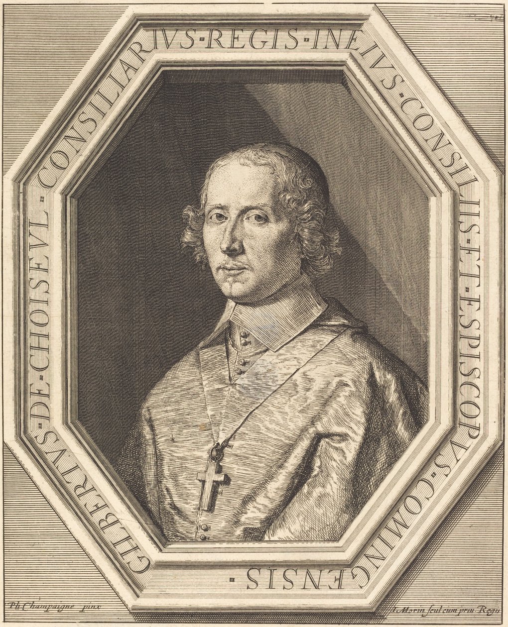 Gilbert de Choiseul du Plessis Praslin by Jean Morin after Philippe de Champaigne