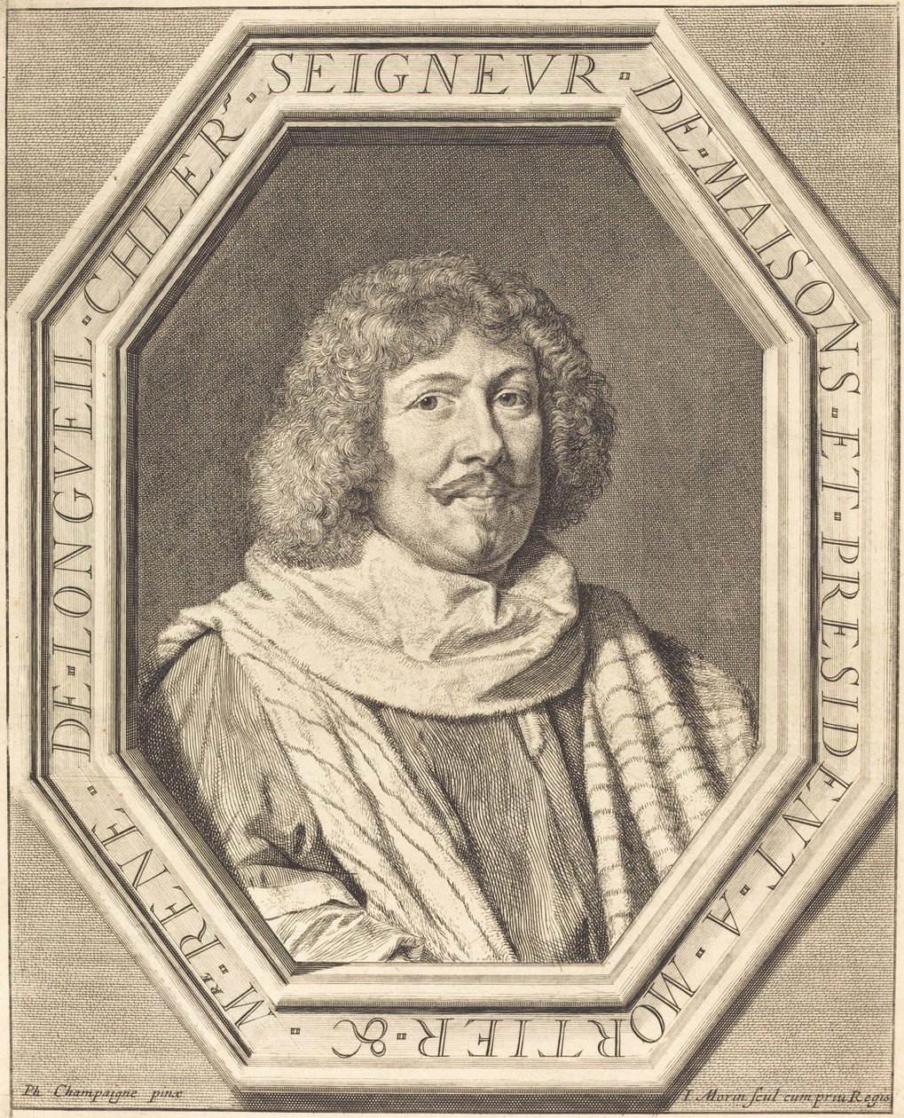 Rene de Longueil, Marquis de Maisons by Jean Morin after Philippe de Champaigne