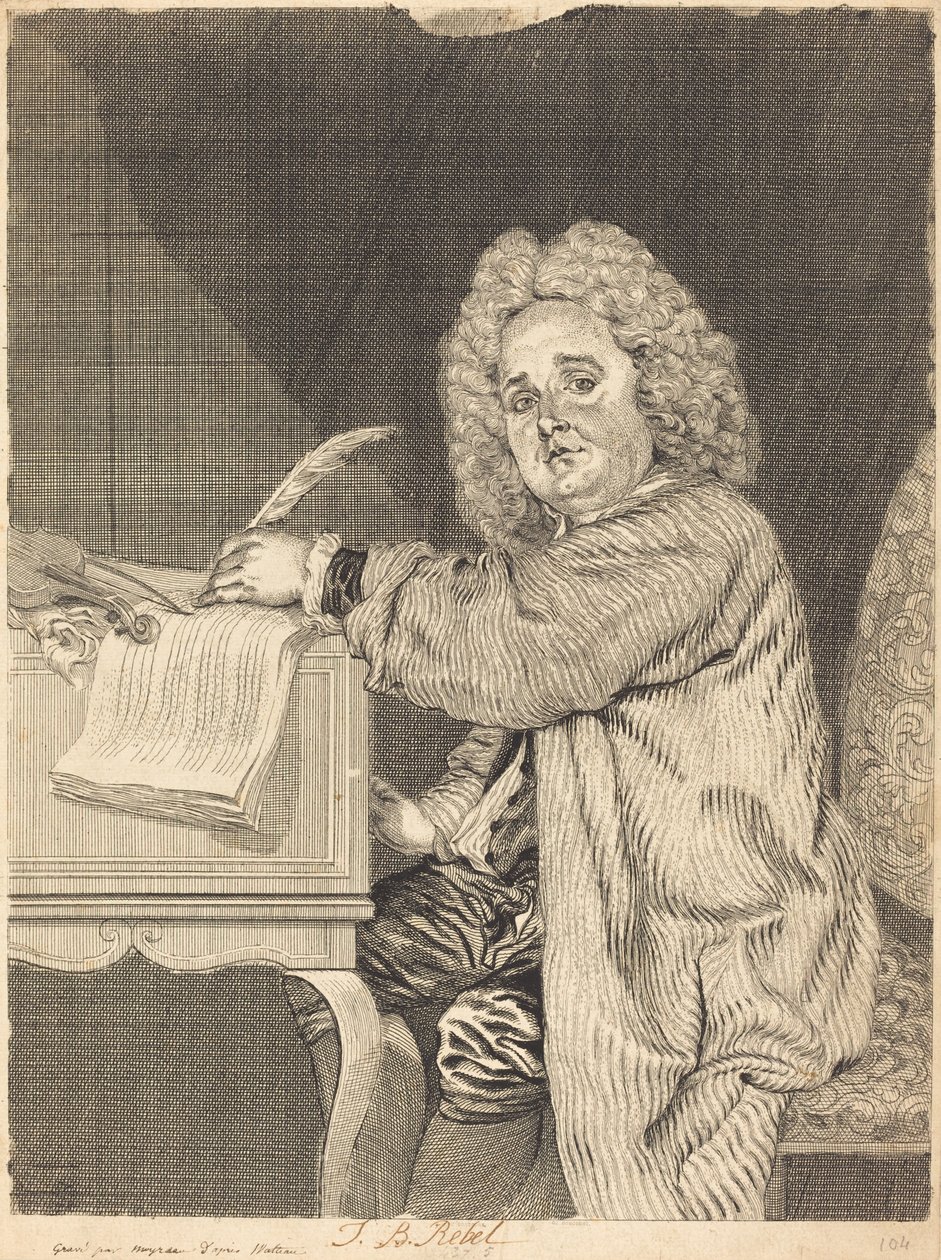 J.-B. Rebel by Jean Moyreau, Antoine Watteau