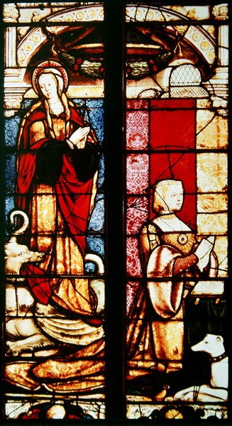Portrait of the Donor, Margaret of Austria and Her Patron Saint, St. Margaret, 1527-29 by Jean Orquois Antoine Noisin