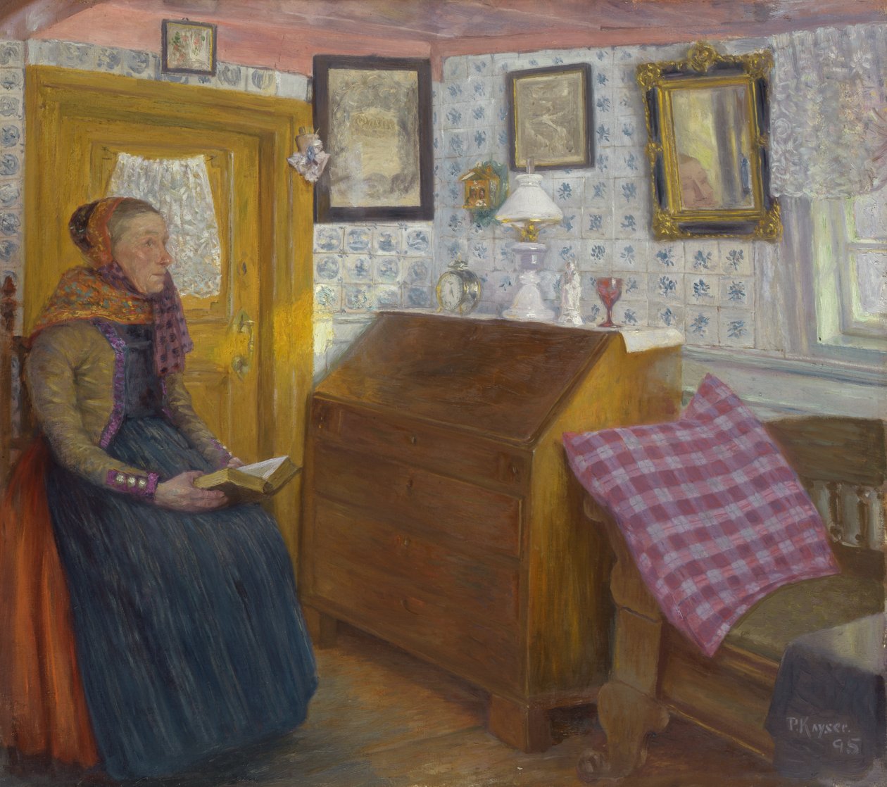 Farmhouse Interior on Sunday, 1895 by Jean Paul Kayser