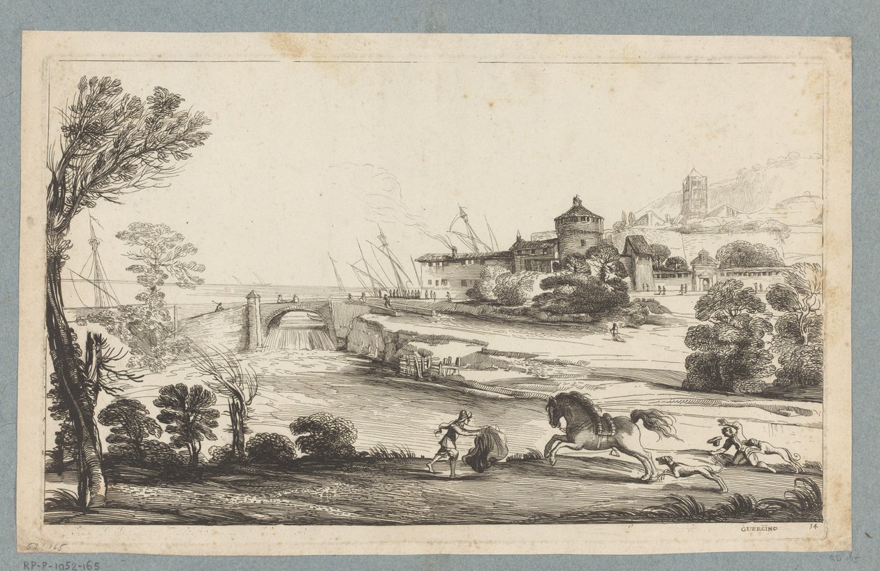 Landscape with Fallen Rider by Jean Pesne