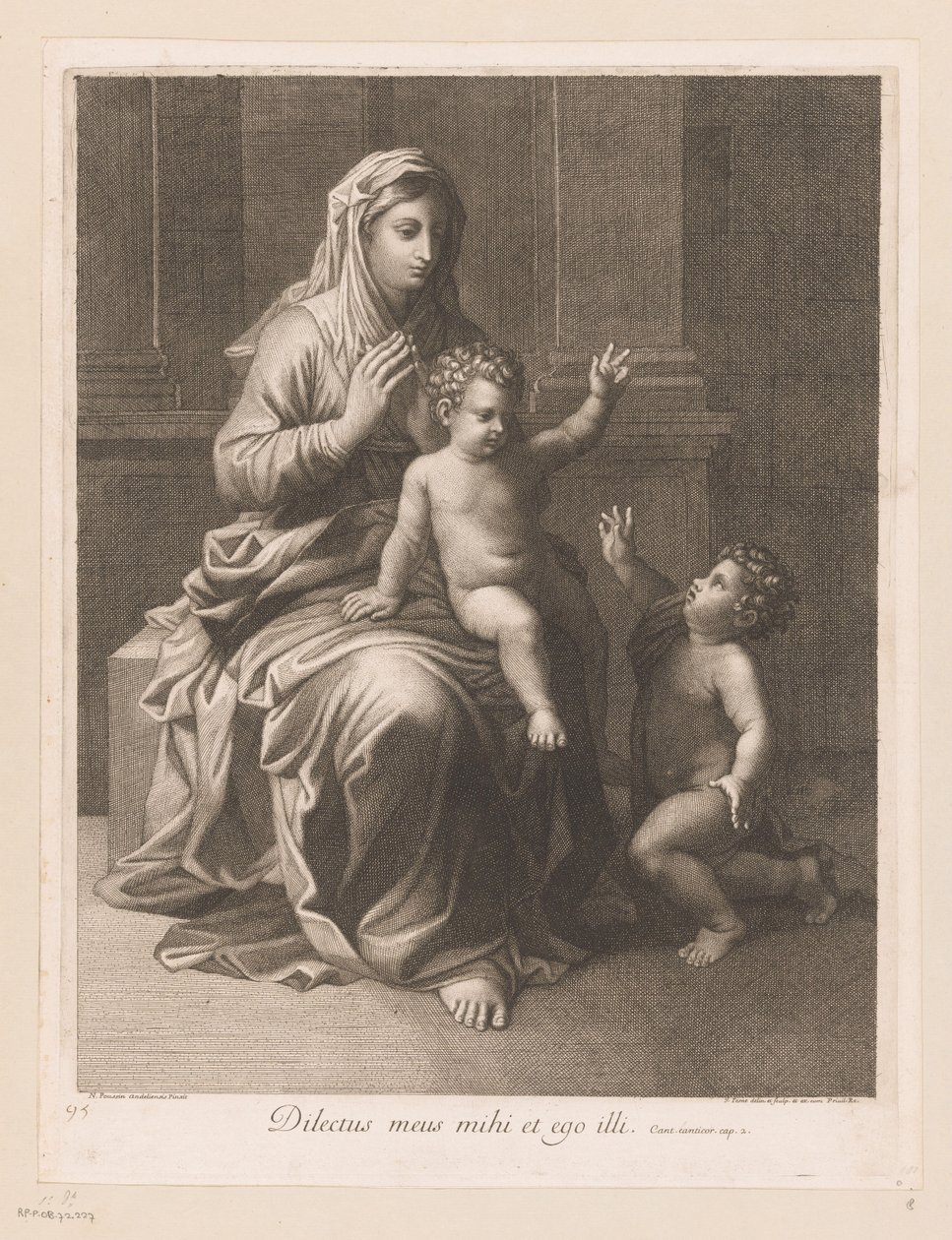 Mary with Child and John the Baptist by Jean Pesne