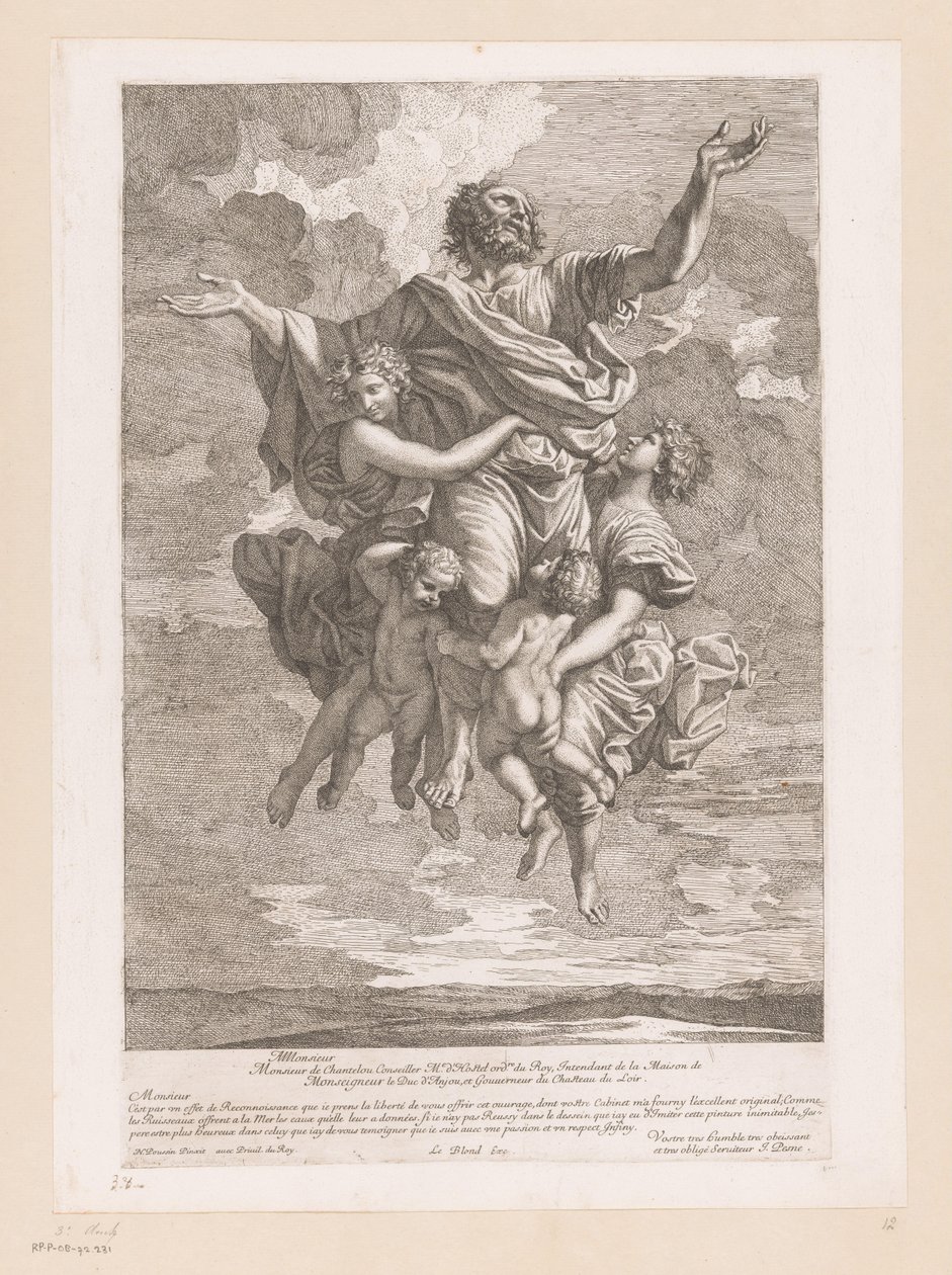 Paul Carried to Heaven by Angels by Jean Pesne