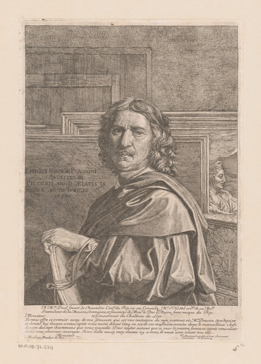 Portrait of Nicolas Poussin by Jean Pesne
