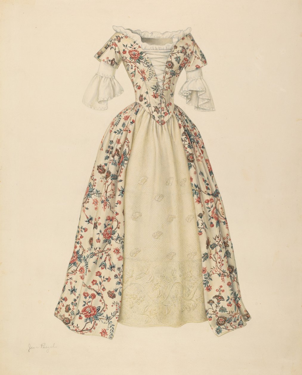 Dress with Quilted Petticoat by Jean Peszel