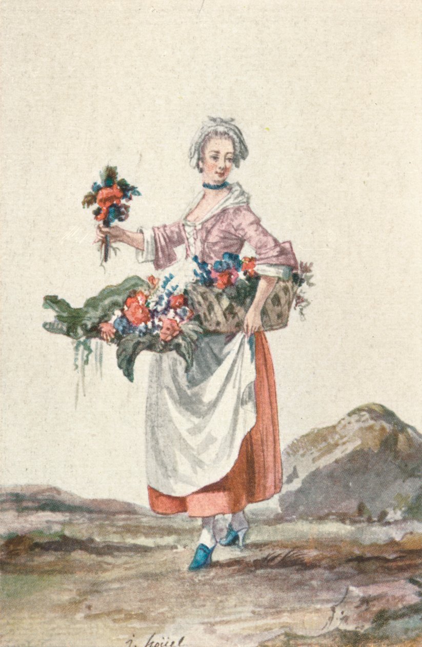 La Bouquetiere Garcon Cafetier by Jean Pierre Houel