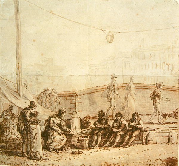 The Coffee Seller on the Pont-Neuf, 1819 by Jean Pierre Norblin de La Gourdaine