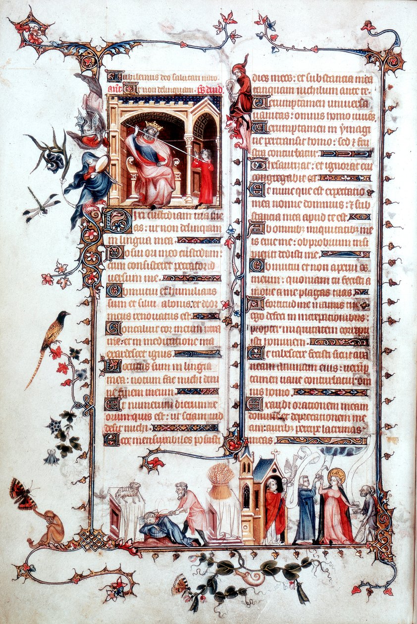 Page from the Belleville Breviary, 1323-1326 by Jean Pucelle